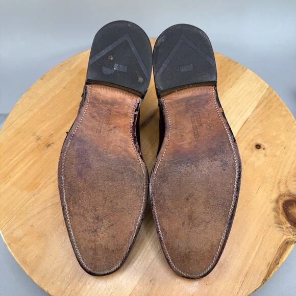 Allen Edmonds Strand Mens Size 10.5 B Burgundy Leather Cap Toe Oxford Shoes USA - Picture 8 of 10